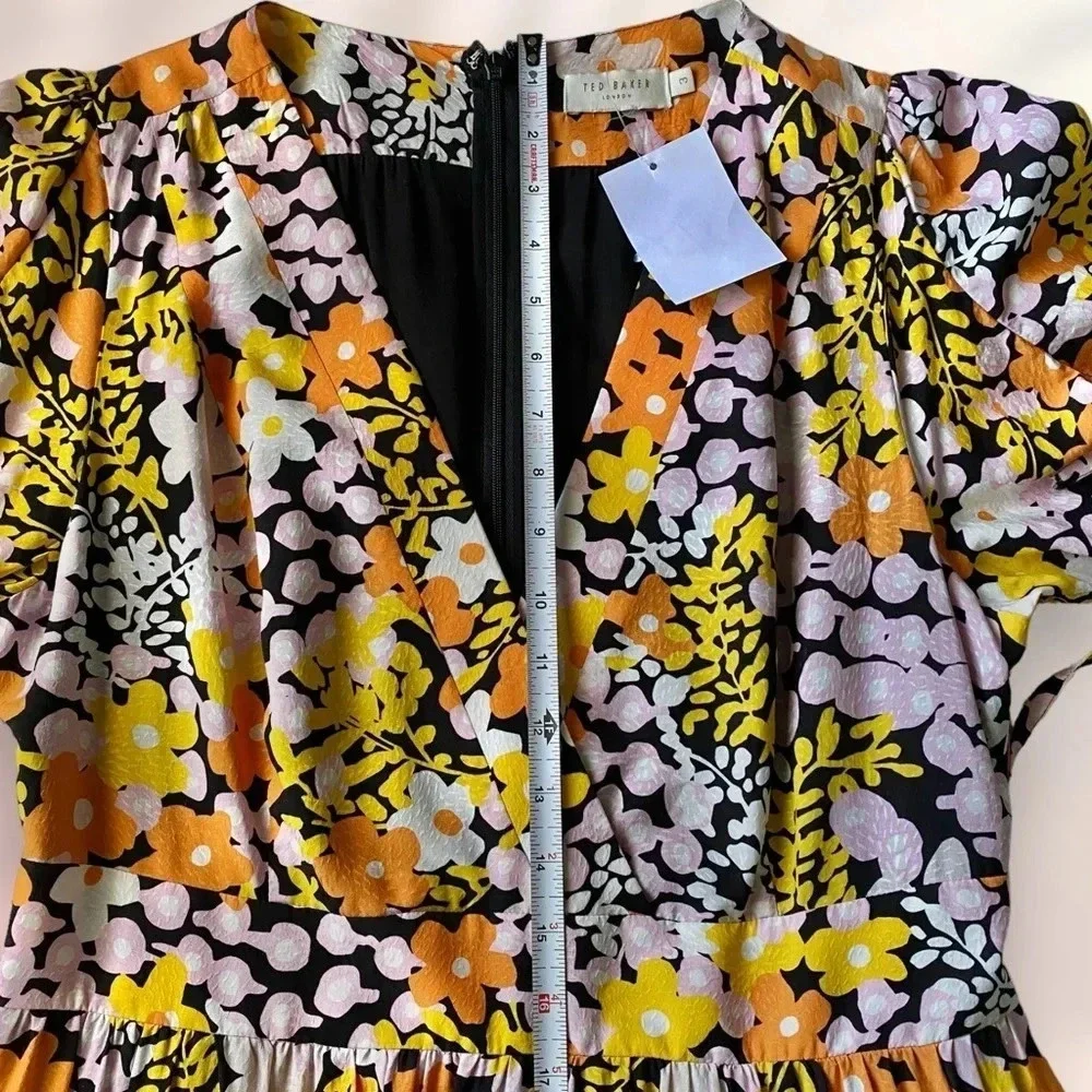 TED BAKER
Safiree floral print cotton blend midi dress Size 3 - Picture 13 of 17
